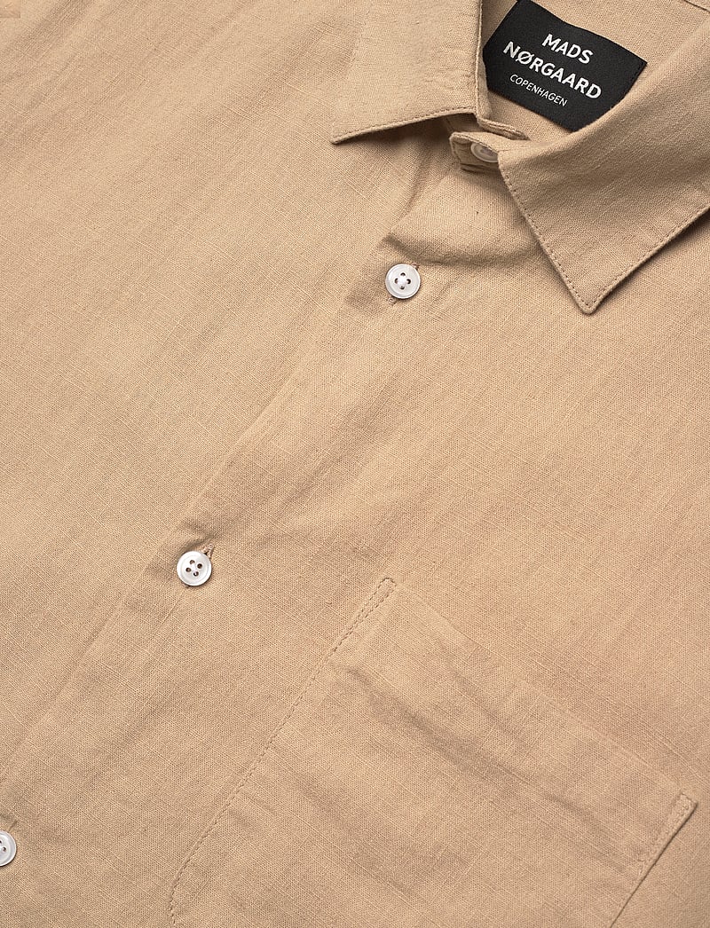 Mads Nørgaard - Cotton Linen Victor Shirt SS - linased särgid - trench coat - 3