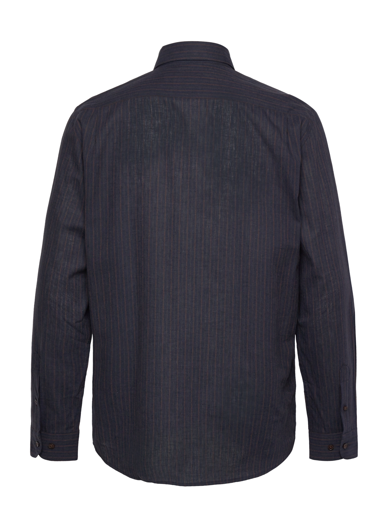Mads Nørgaard - Cotton Linen Sune Stripe Shirt - linased särgid - chicory coffee/parisian night - 1