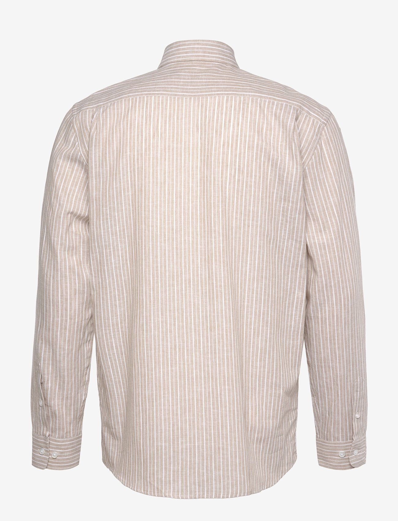 Mads Nørgaard - Cotton Linen Sune Stripe Shirt - hørskjorter - trench coat/white - 1