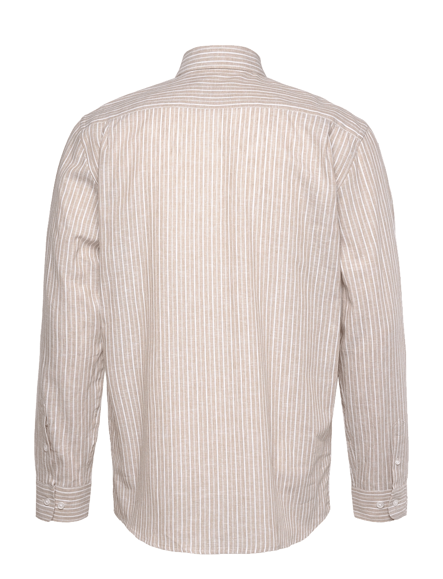 Mads Nørgaard - Cotton Linen Sune Stripe Shirt - leinenhemden - trench coat/white - 1