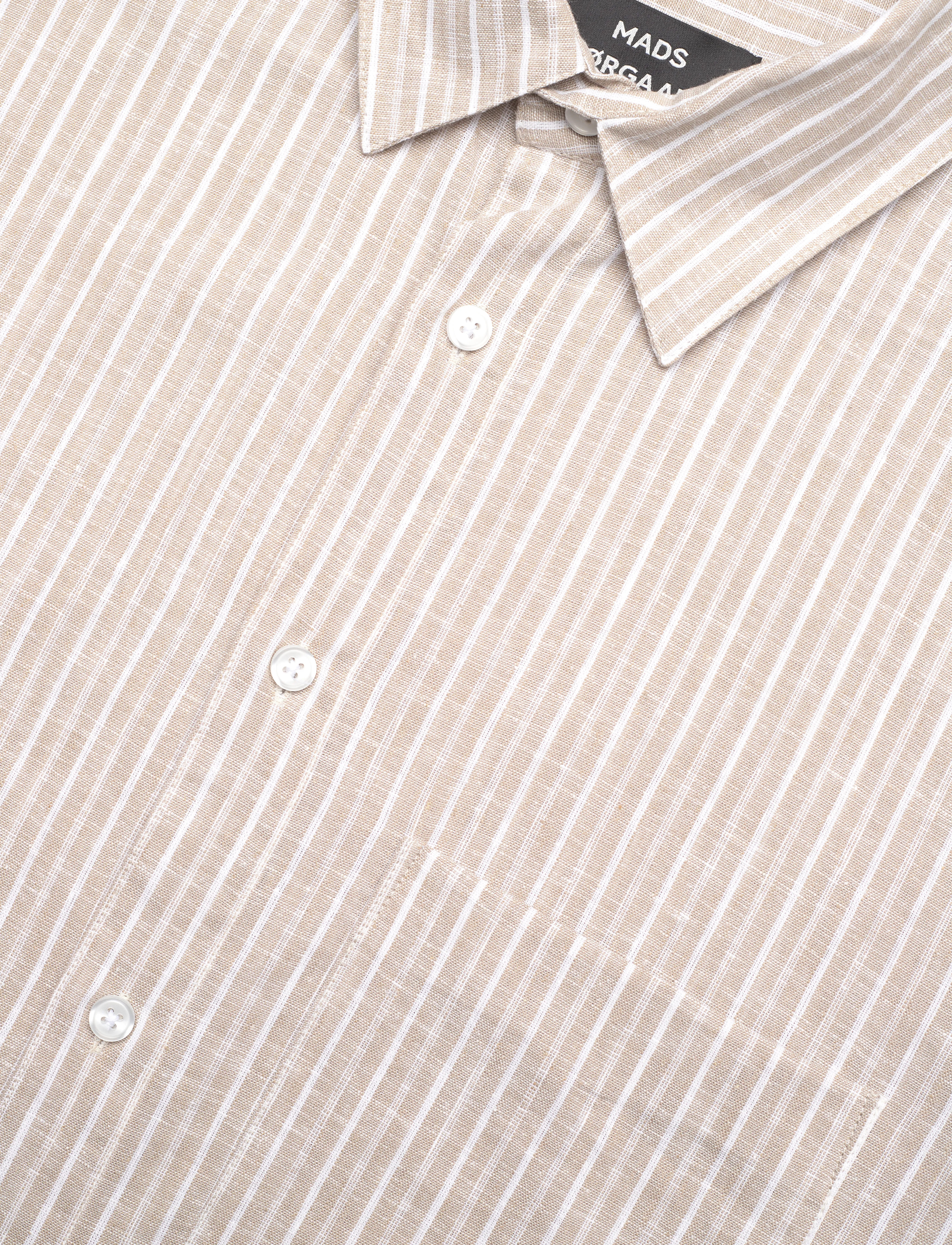 Mads Nørgaard - Cotton Linen Sune Stripe Shirt - leinenhemden - trench coat/white - 3