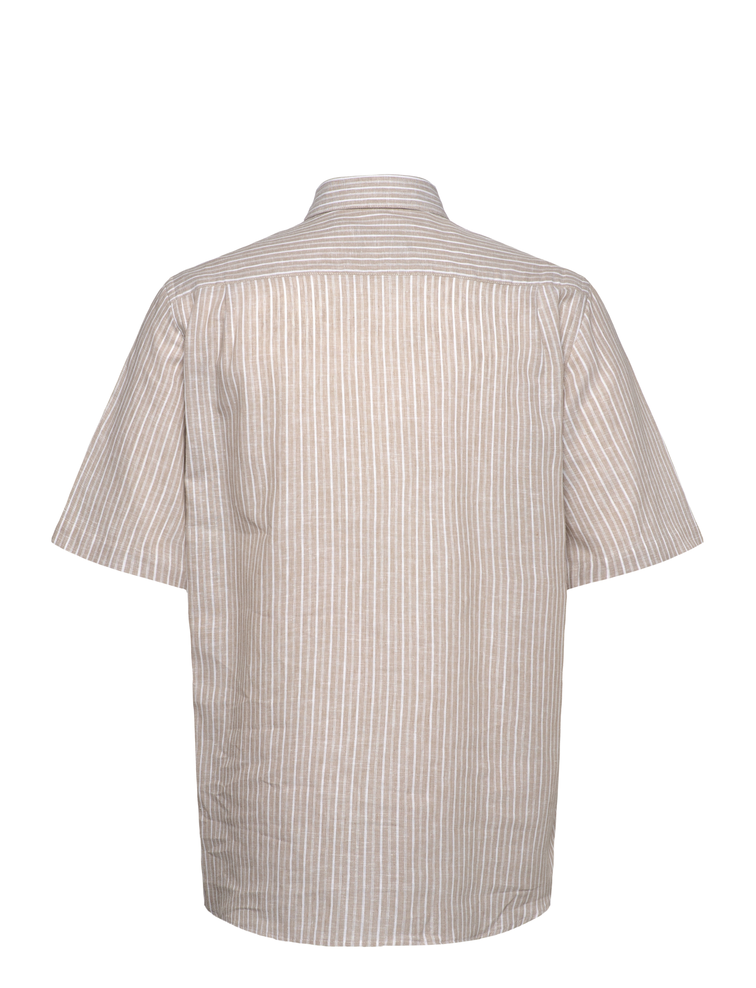 Mads Nørgaard - Cotton Linen Victor Stripe Shirt SS - leinenhemden - trench coat/white - 1