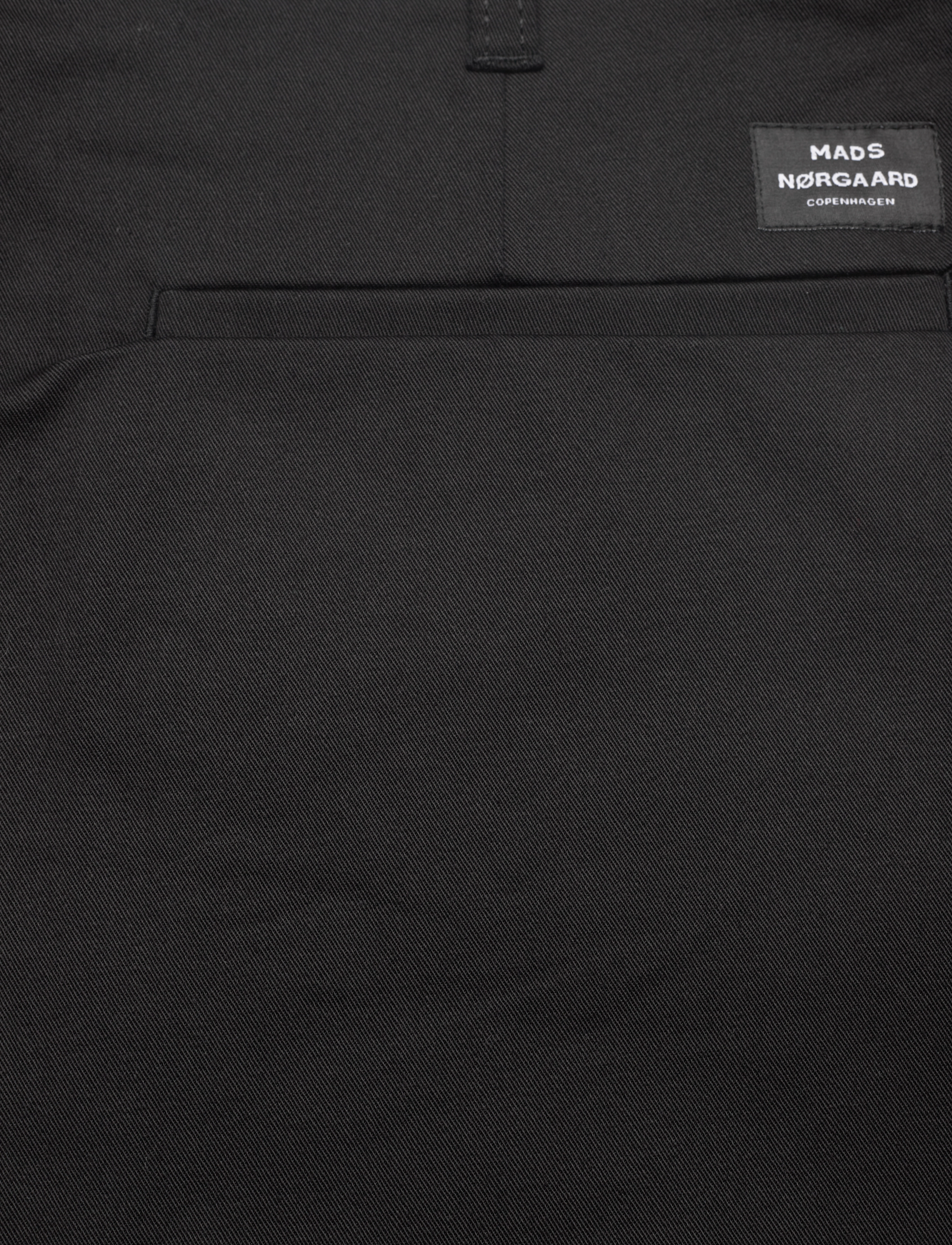 Mads Nørgaard - Cotton Twill Stretch Elias Shorts - chino-stuttbuxur - black - 4