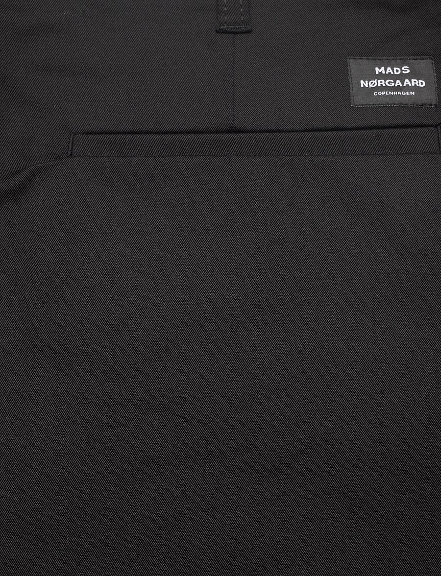 Mads Nørgaard - Cotton Twill Stretch Elias Shorts - short chino - black - 4