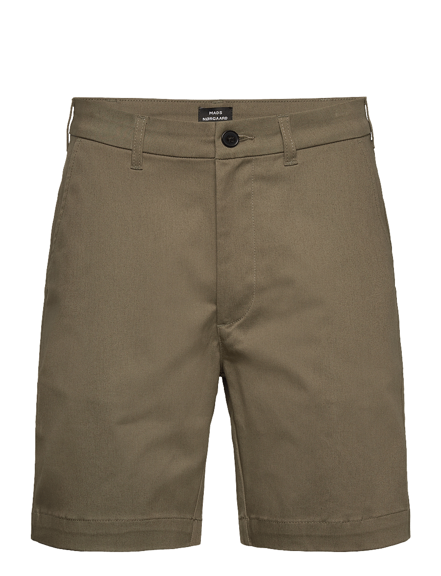 Mads Nørgaard - Cotton Twill Stretch Elias Shorts - short chino - kalamata - 0