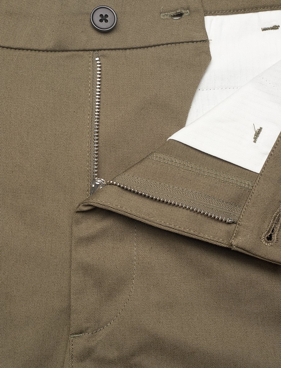 Mads Nørgaard - Cotton Twill Stretch Elias Shorts - short chino - kalamata - 3
