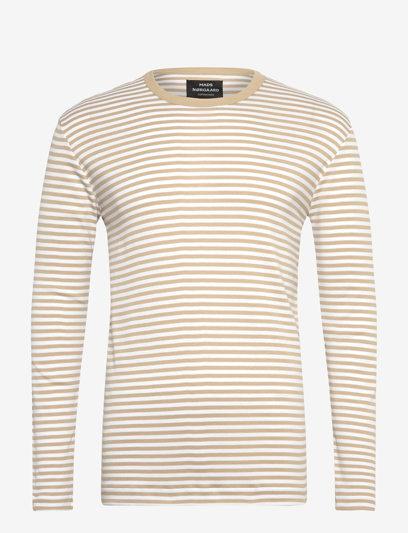 Mads Nørgaard - Duo Rib Tobias Tee LS - langärmelig - trench coat/white - 0