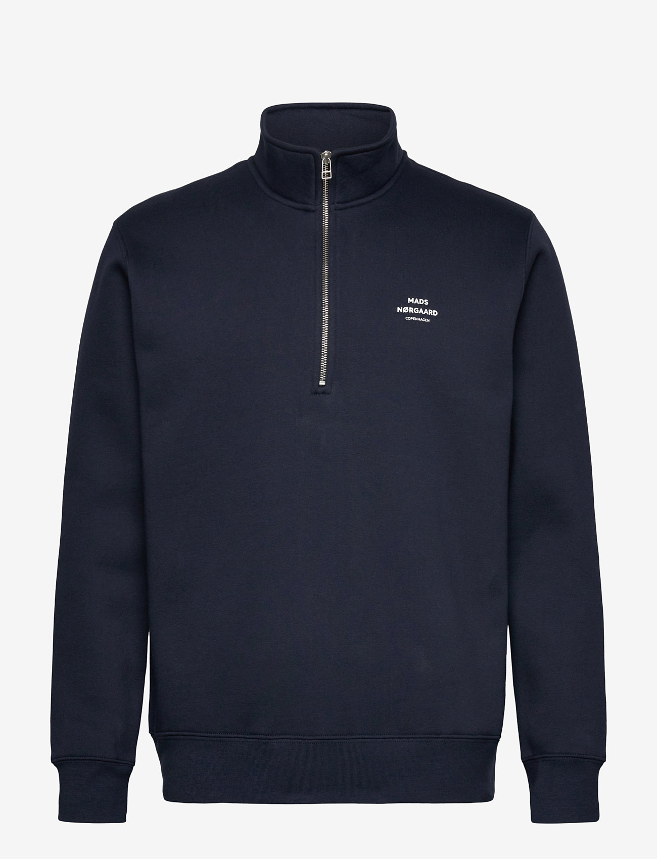 Mads Nørgaard - Standard Half Zip Logo Sweat - sweatshirts - parisian night - 0