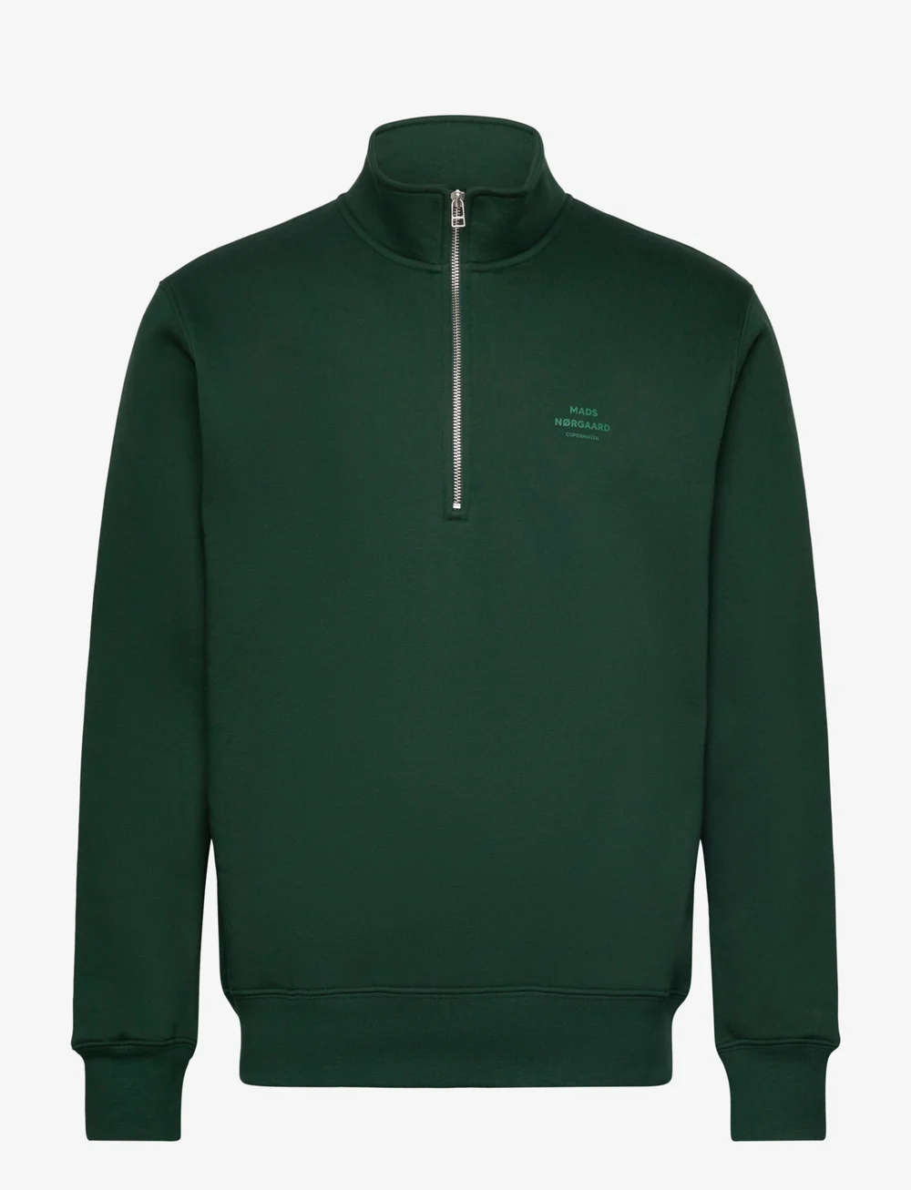 Mads Nørgaard - Standard Half Zip Logo Sweat - shoppa efter tillfälle - pine grove - 0