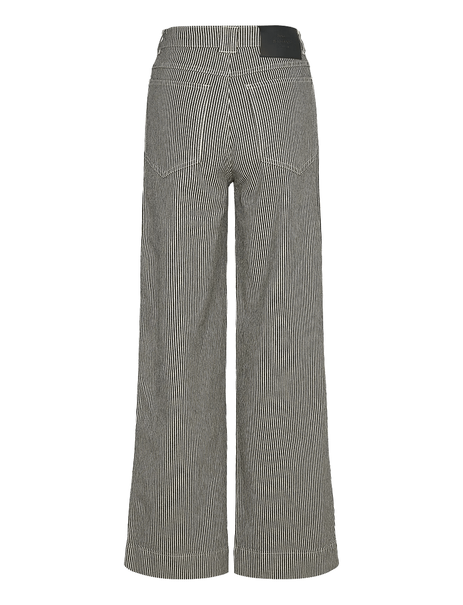 Mads Nørgaard - Hickory Punk Kargo Pants - black/white - 1