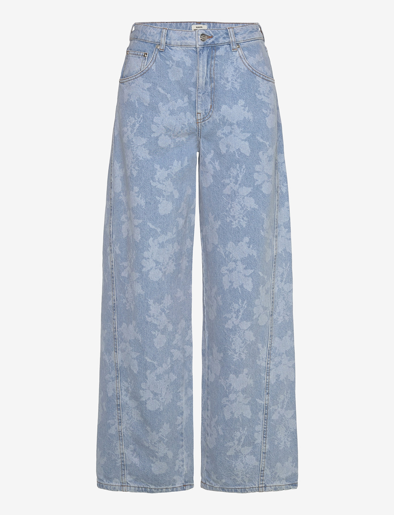 Mads Nørgaard - Art Denim Christel Jeans - light denim/ink flower aop - 0