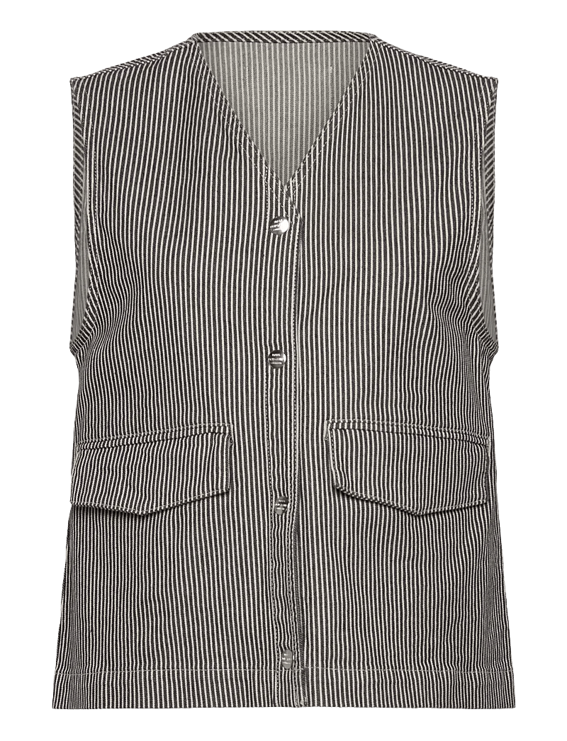 Mads Nørgaard - Hickory Punk Molly Vest - modetrends - black/white - 0