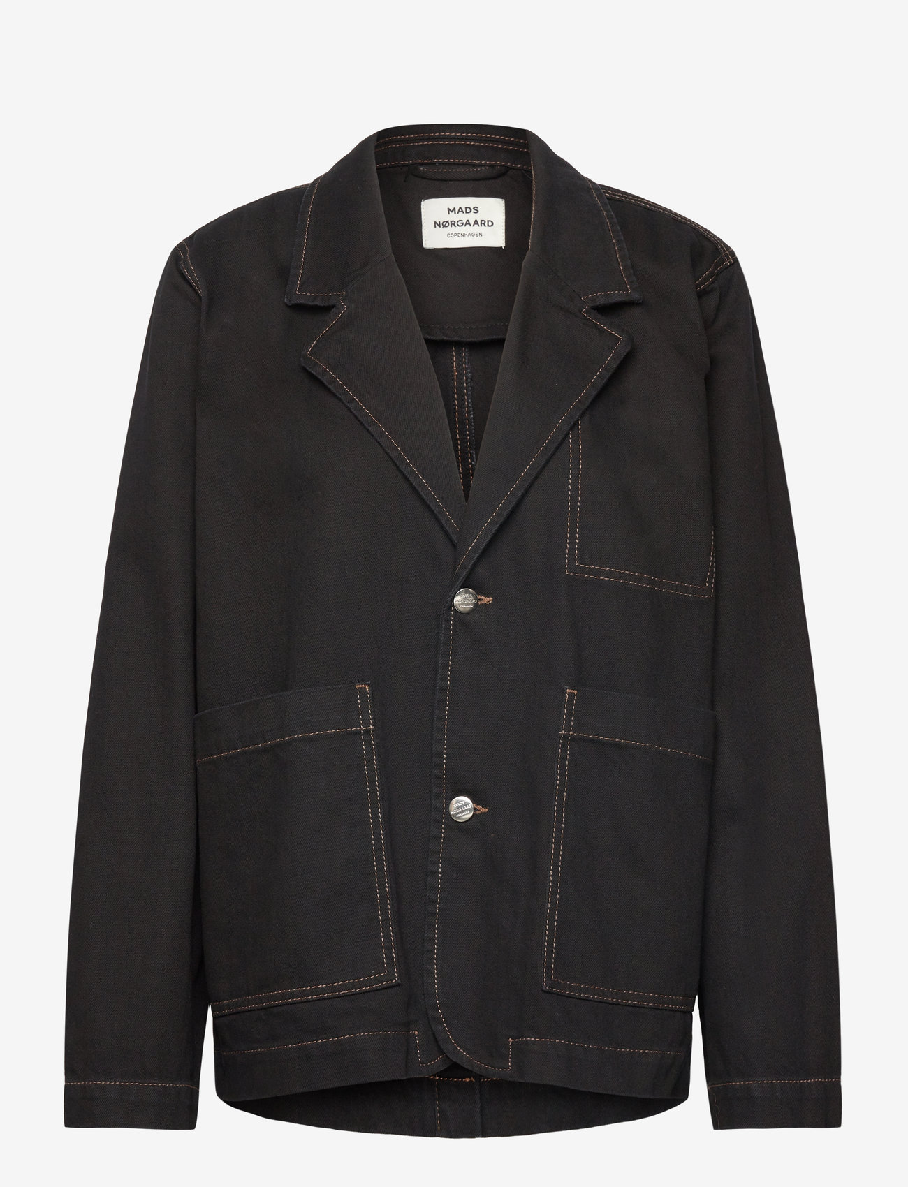 Mads Nørgaard - Dyed Denim Denny Jacket - efterårsjakker - black - 0