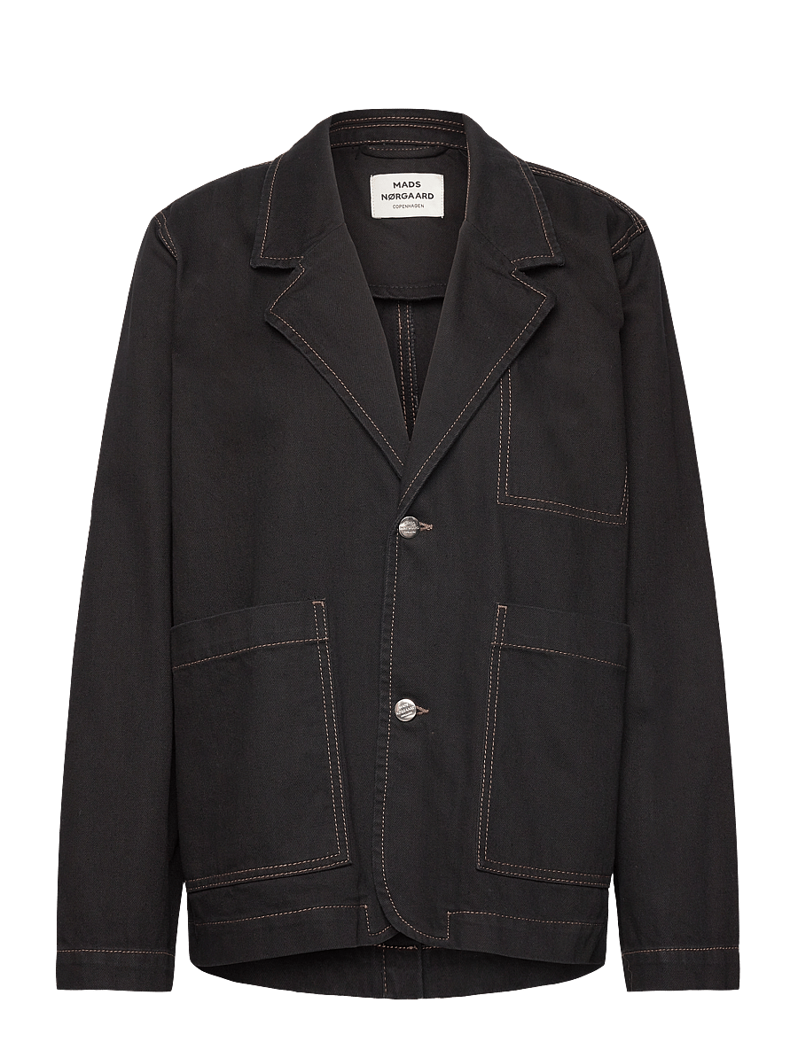 Mads Nørgaard - Dyed Denim Denny Jacket - frühlingsjacken - black - 0