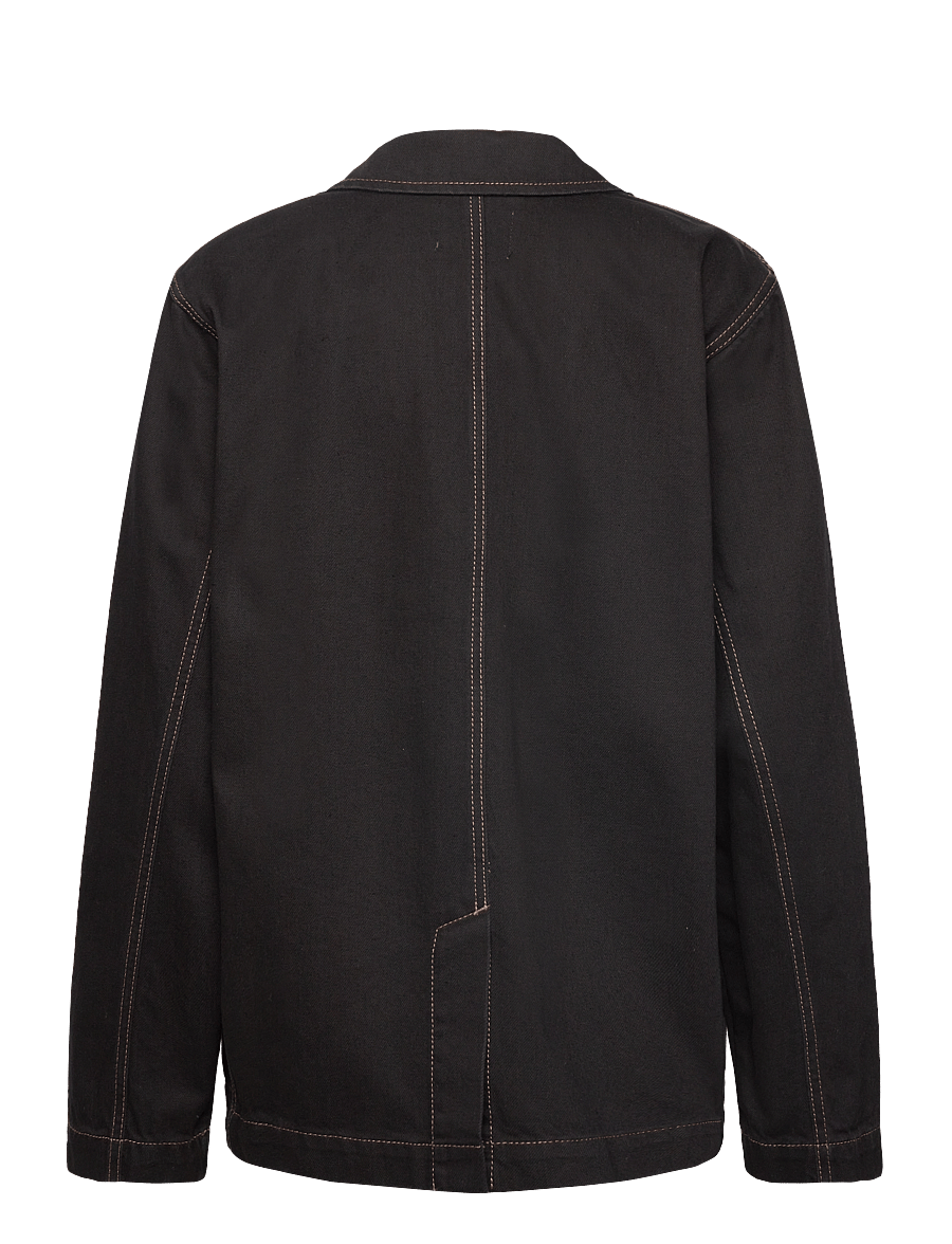 Mads Nørgaard - Dyed Denim Denny Jacket - frühlingsjacken - black - 1