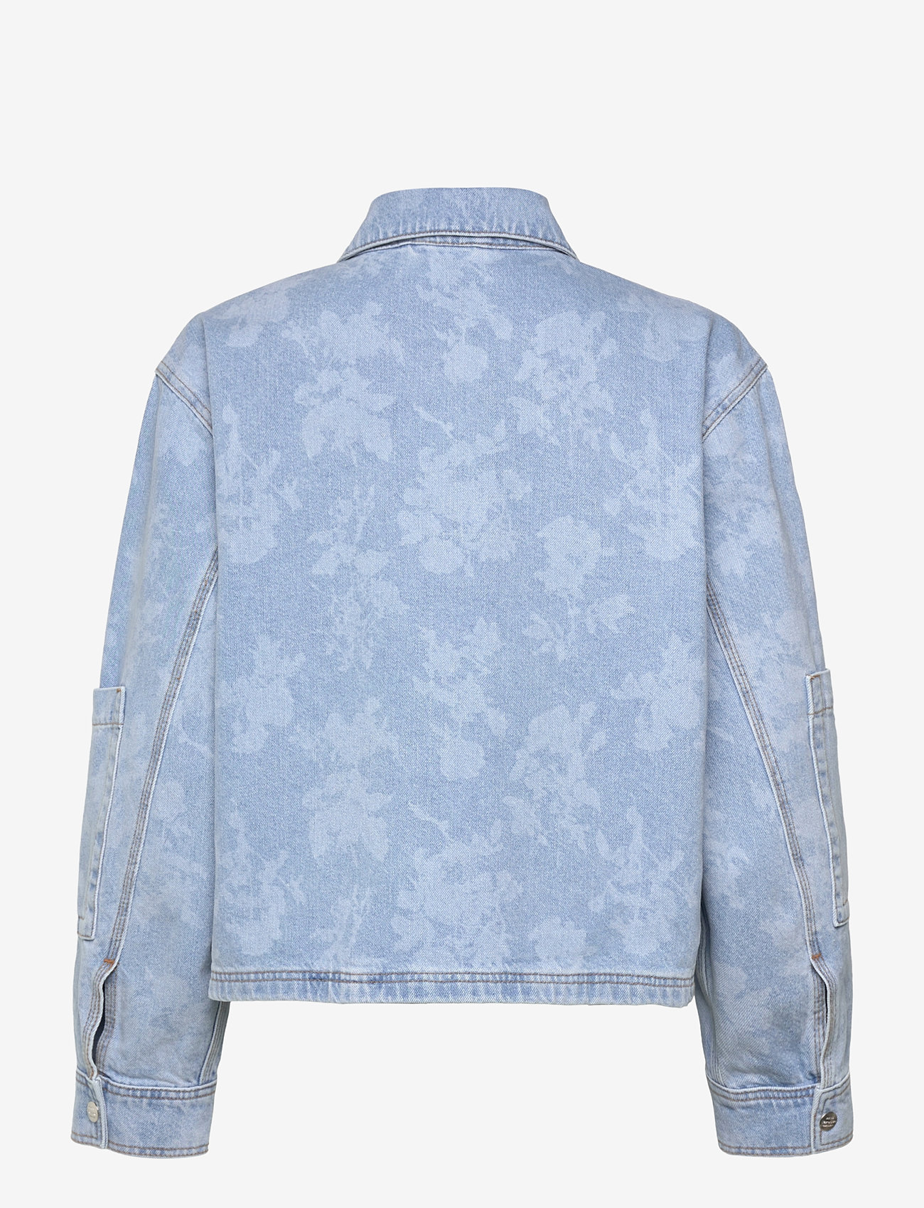 Mads Nørgaard - Art Denim Soleil Jacket - light denim/ink flower aop - 1