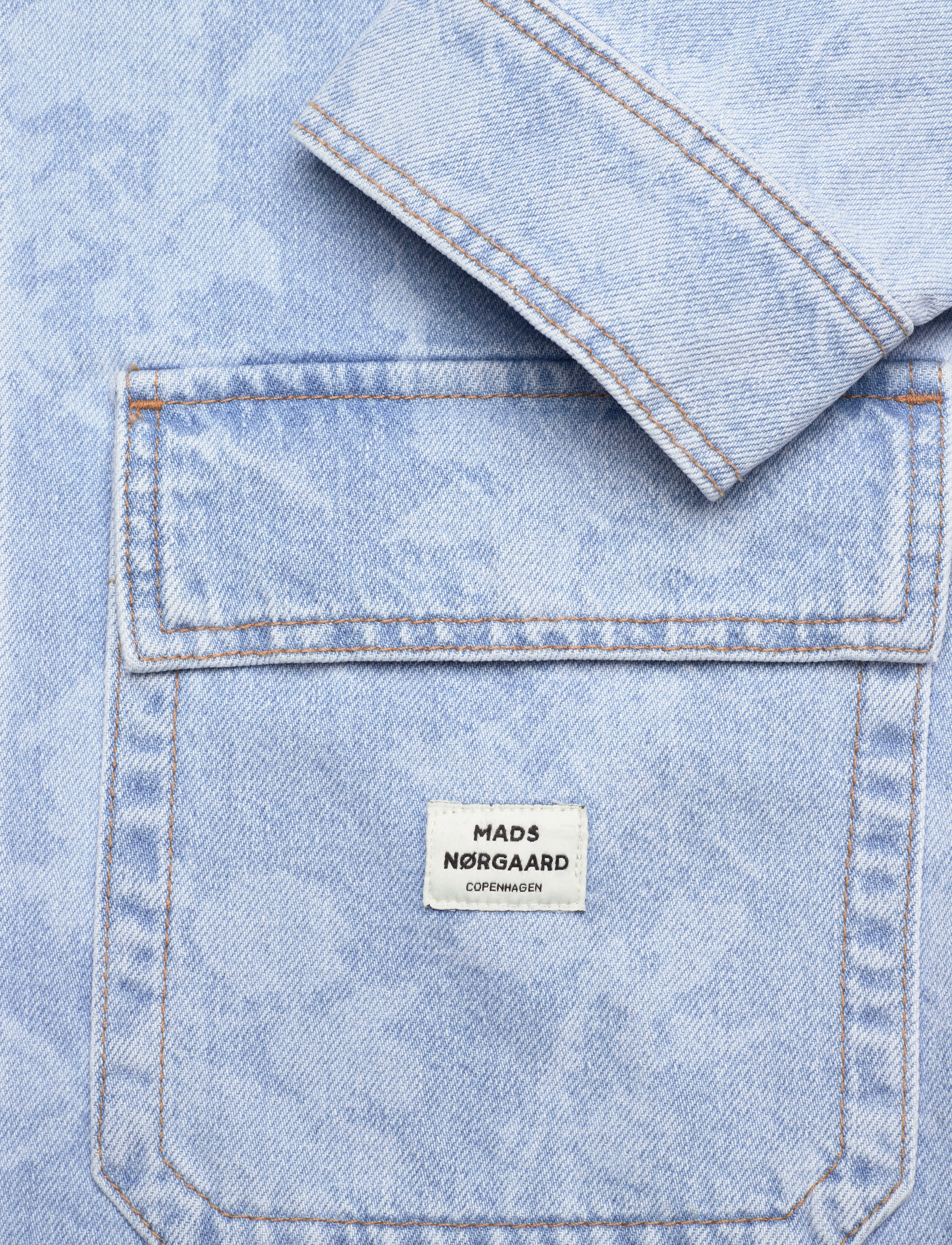 Mads Nørgaard - Art Denim Soleil Jacket - light denim/ink flower aop - 3