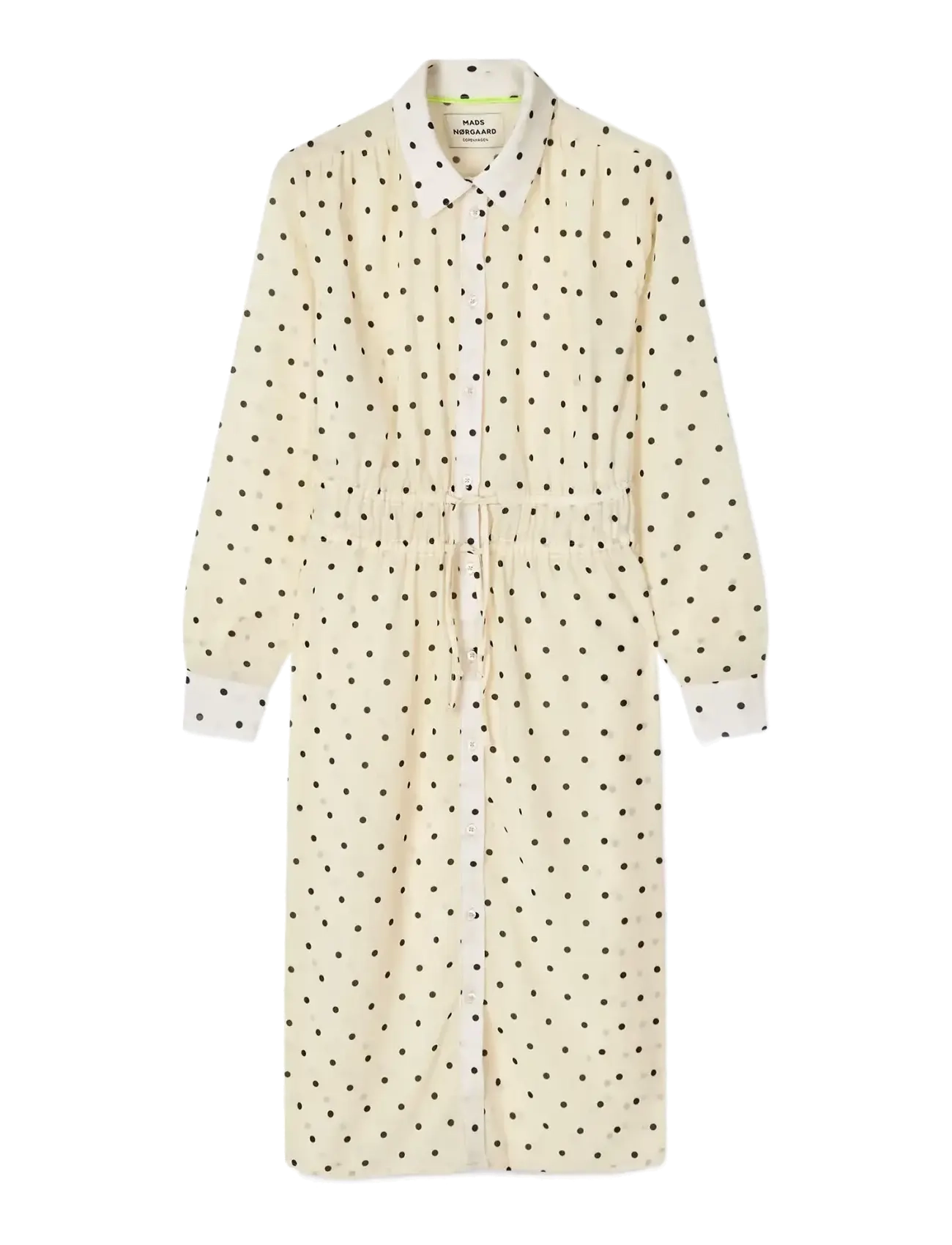Mads Nørgaard Sheer Crink Mabel Dress, 36, White, Kjoler > Knælange Og Midi, Dame