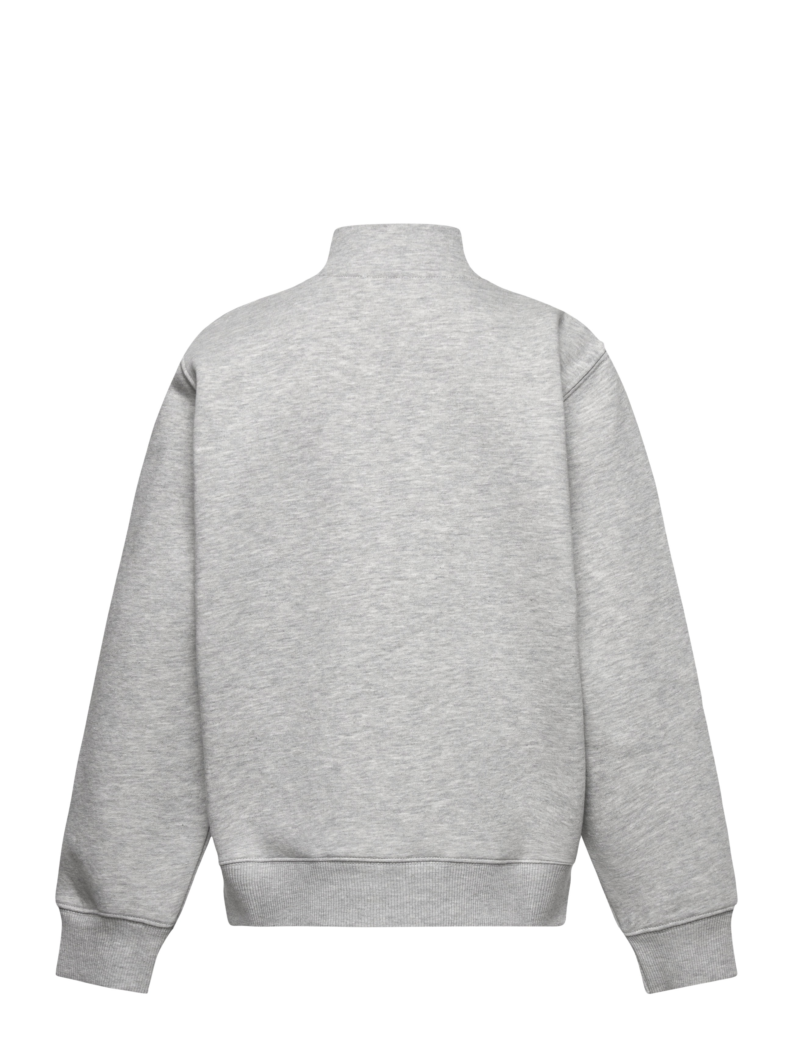 Mads Nørgaard - Mix Sweat Crewie Half Zip Sweatshirt - grey melange - 1