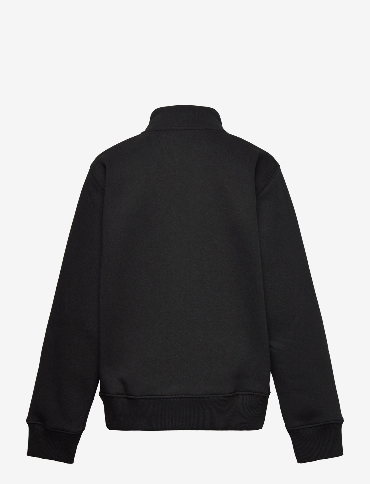 Mads Nørgaard - Mix Sweat Crewie Half Zip Sweatshirt - sweatshirts - jet black - 1