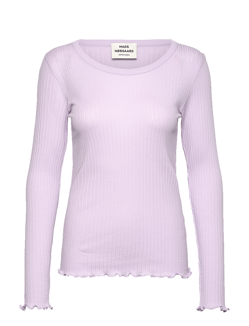 Mads Nørgaard - Pointella Troja Tee LS - långärmade toppar - orchid petal - 0