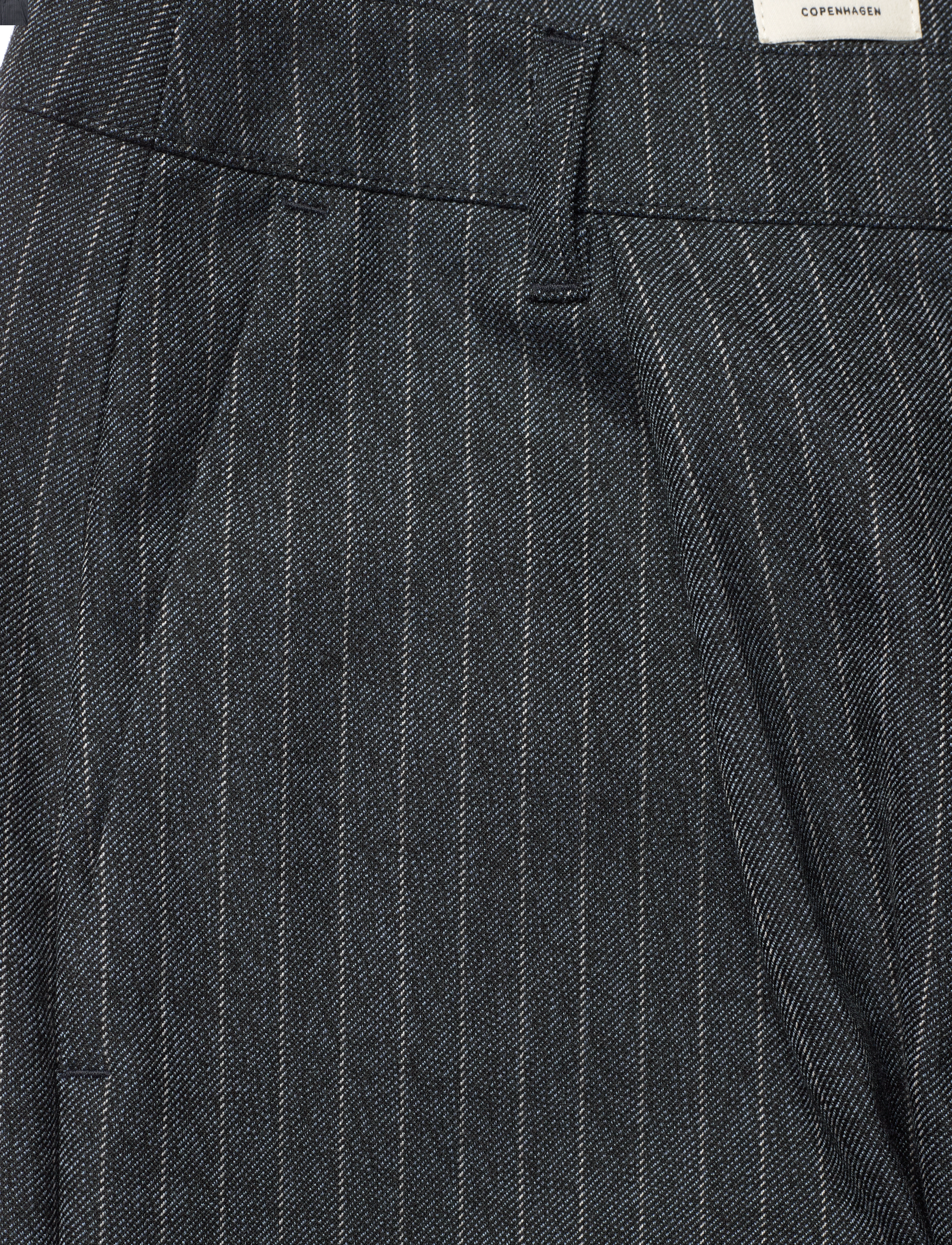 Mads Nørgaard - Pinstripe Melange Maria Pants - parisian night melange - 2