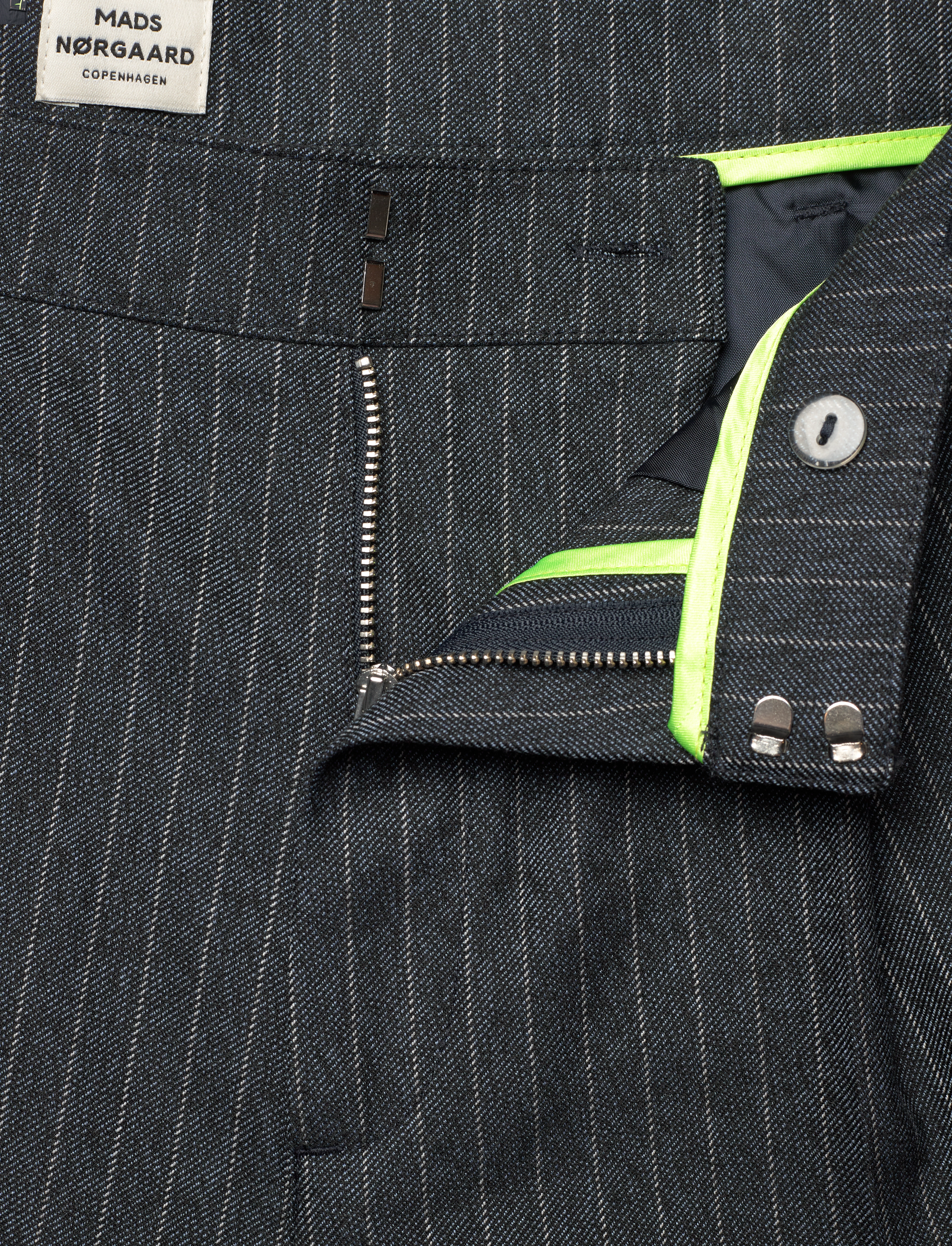 Mads Nørgaard - Pinstripe Melange Maria Pants - parisian night melange - 3