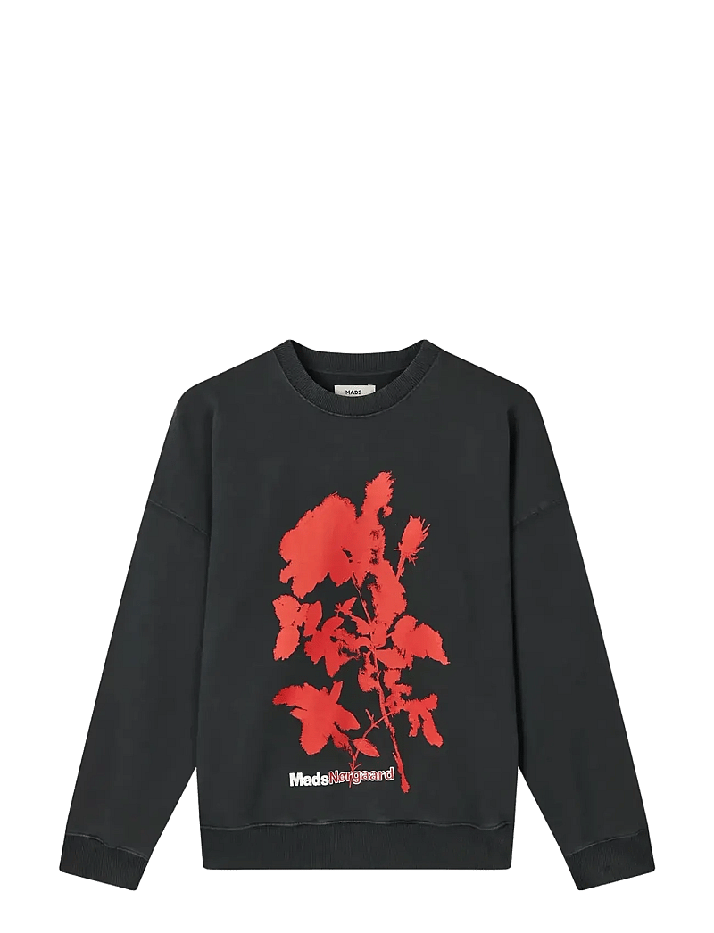 Mads Nørgaard - Compact Cotton Atli Sweatshirt - dressipluusid - black - 0