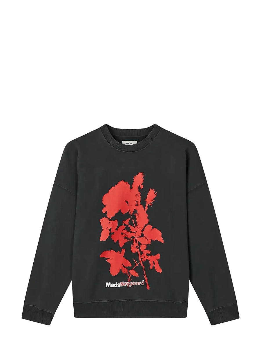 Mads Nørgaard - Compact Cotton Atli Sweatshirt - dressipluusid - black - 0