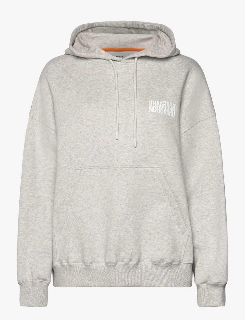 Mads Nørgaard - Organic Sweat Atlas Hoodie - hættetrøjer - snow white melange - 0