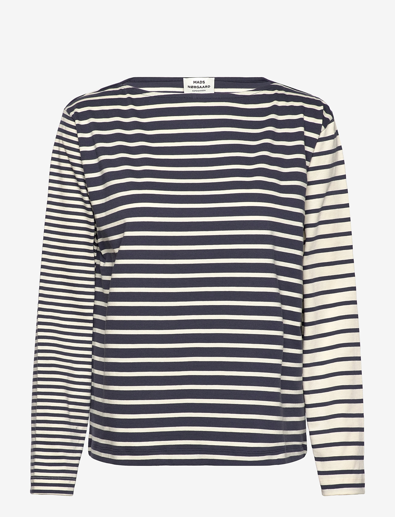 Mads Nørgaard - Soft Single Silke Tee LS - parisian night/vanilla ice blo - 0