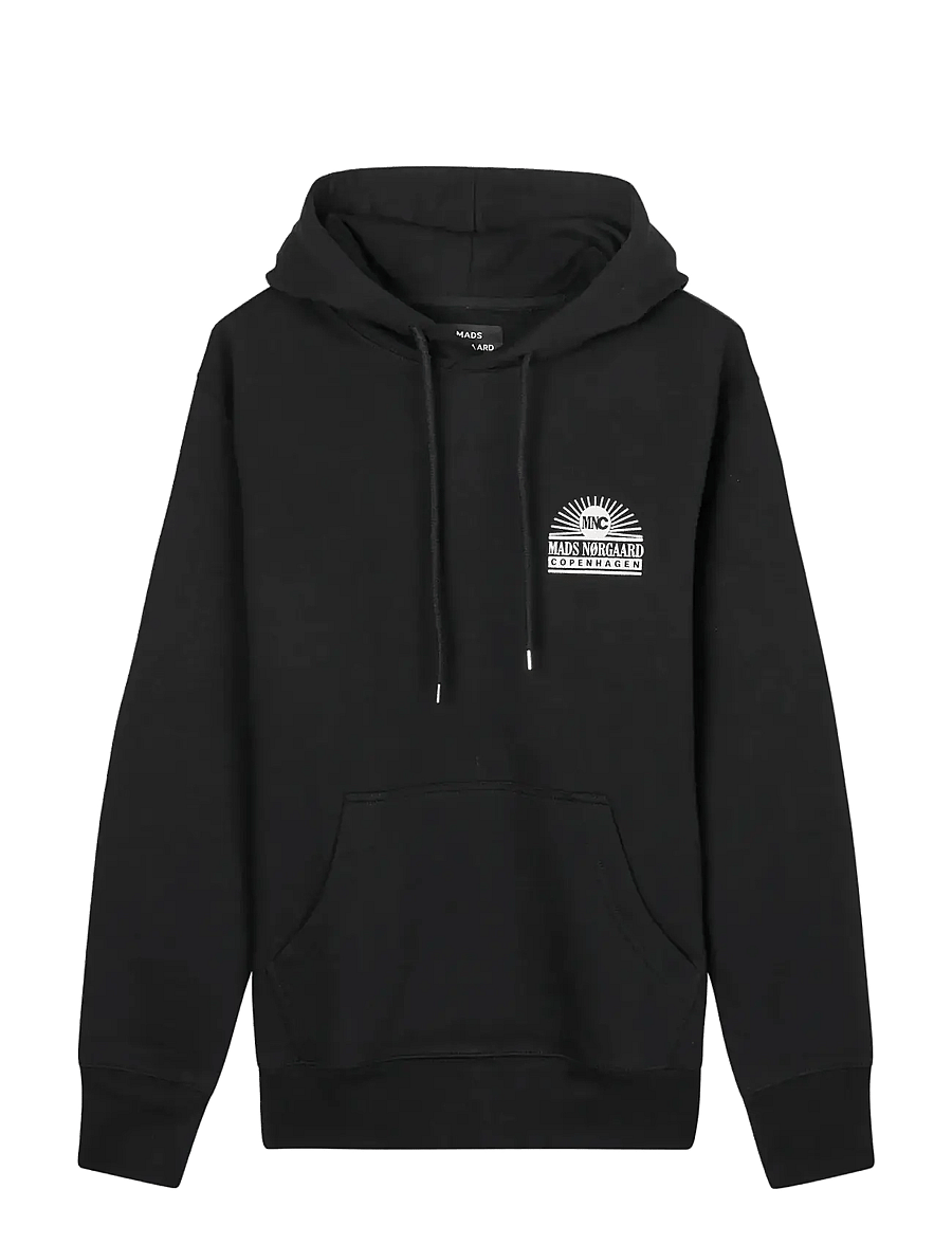 Mads Nørgaard - Compact Cotton Play Hoody - džemperi ar kapuci - black - 0