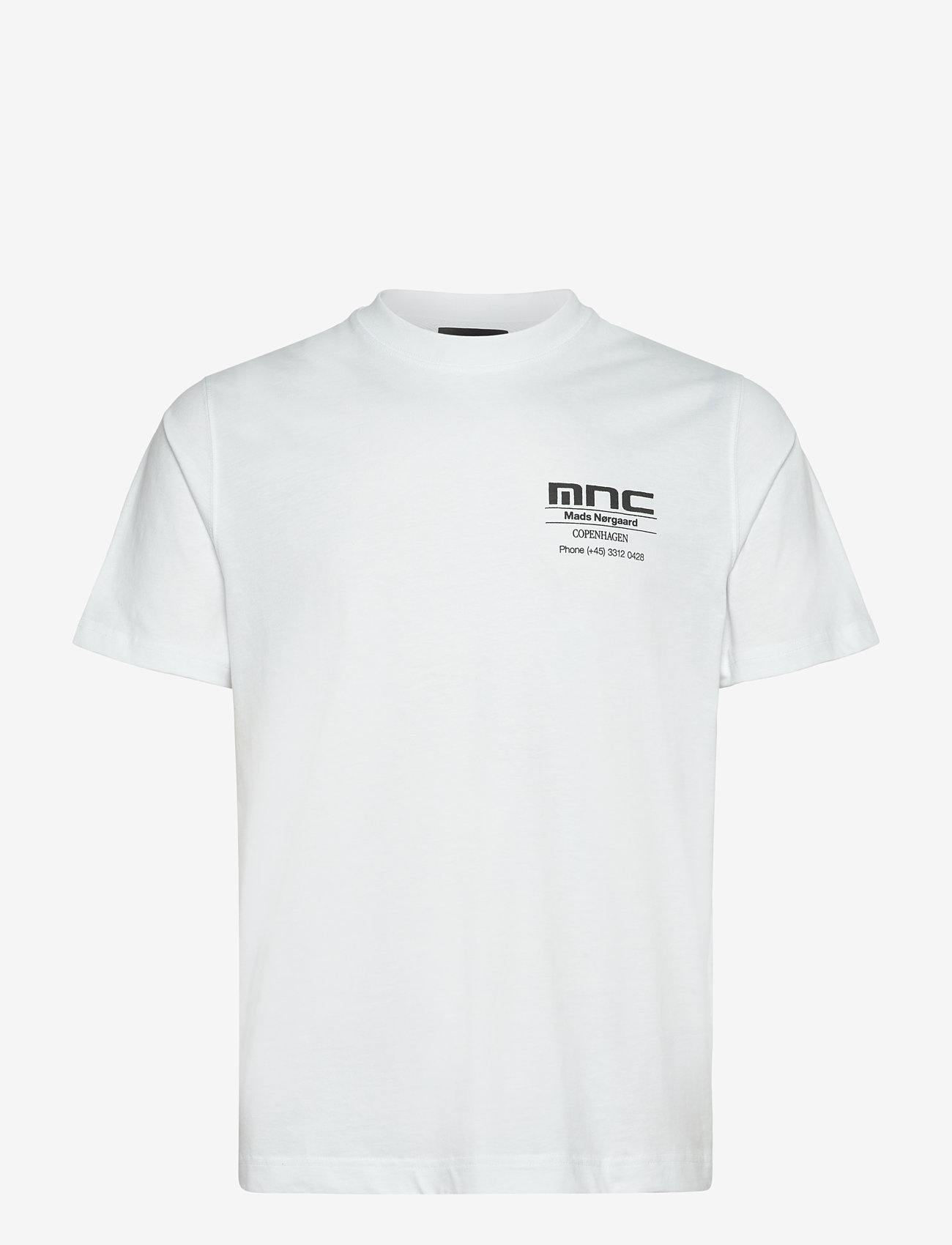 Mads Nørgaard - Cotton Jersey Frode MNC Tee - kortærmede t-shirts - white - 0