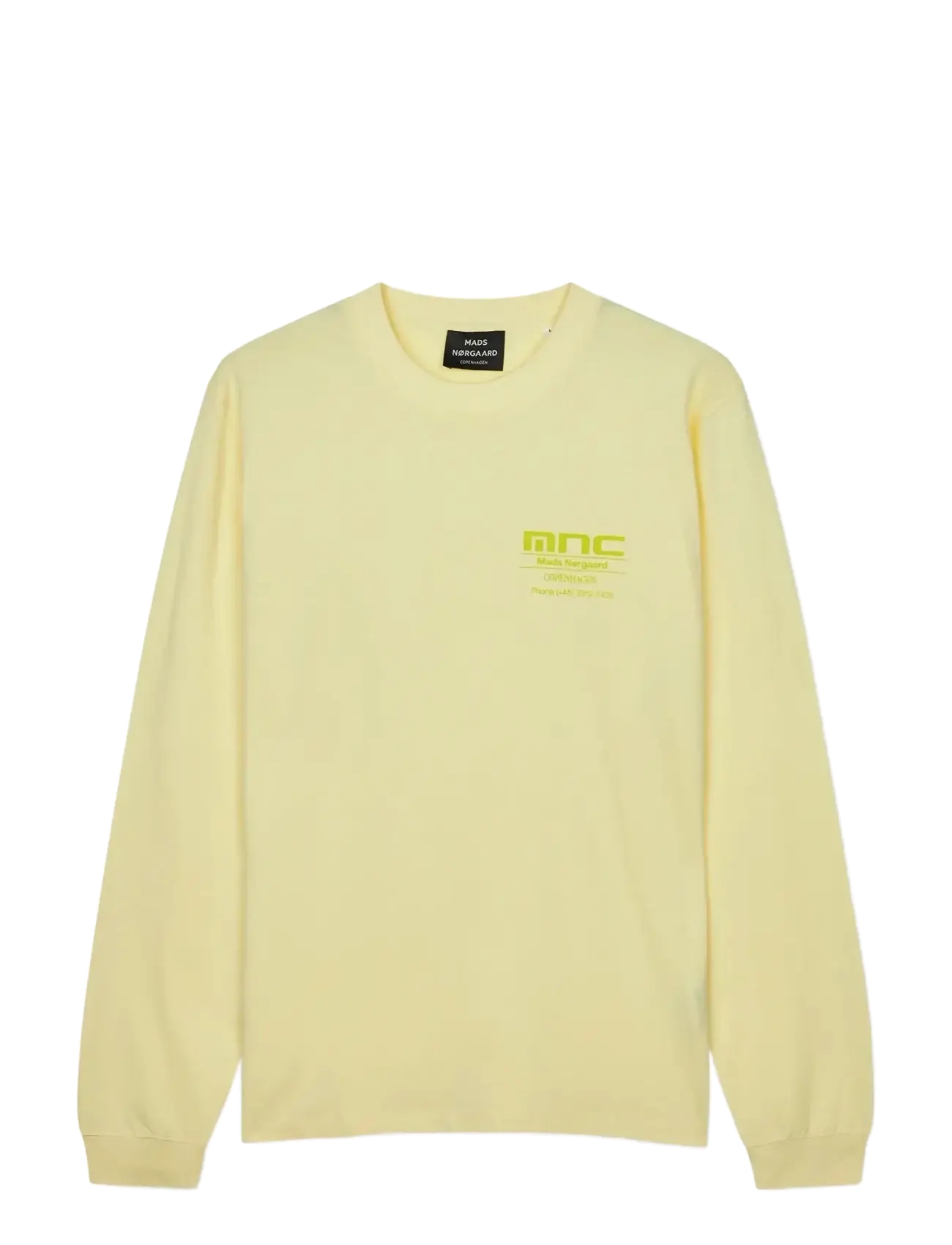 Mads Nørgaard Cotton Jersey Frode MNC Tee LS - T-shirts - TENDER YELLOW / yellow