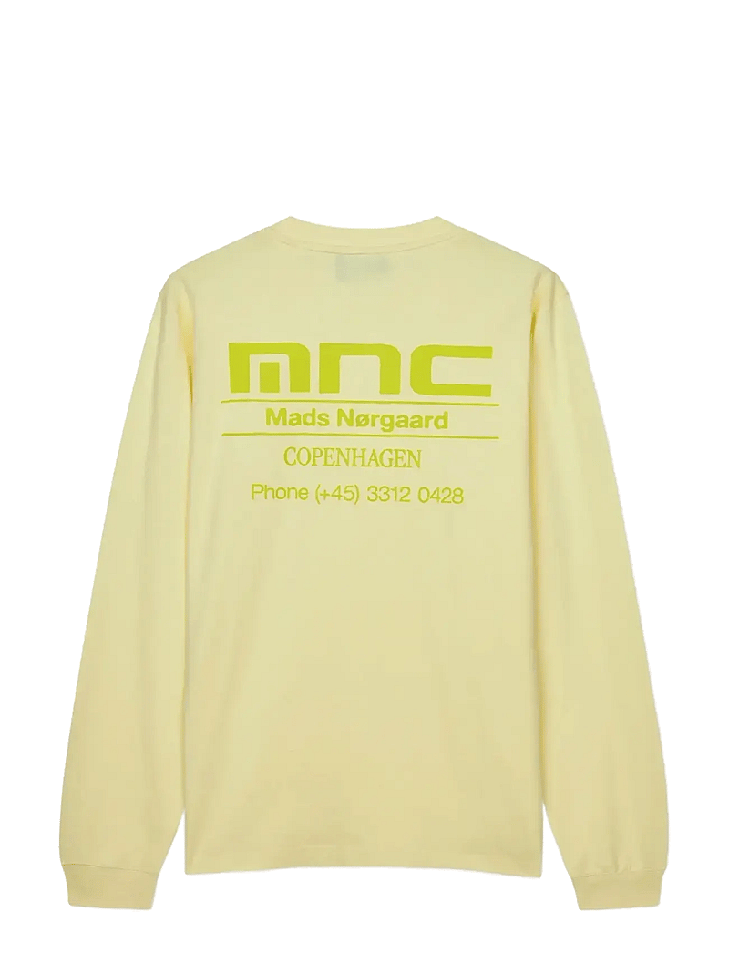 Mads Nørgaard - Cotton Jersey Frode MNC Tee LS - langærmede t-shirts - tender yellow - 1