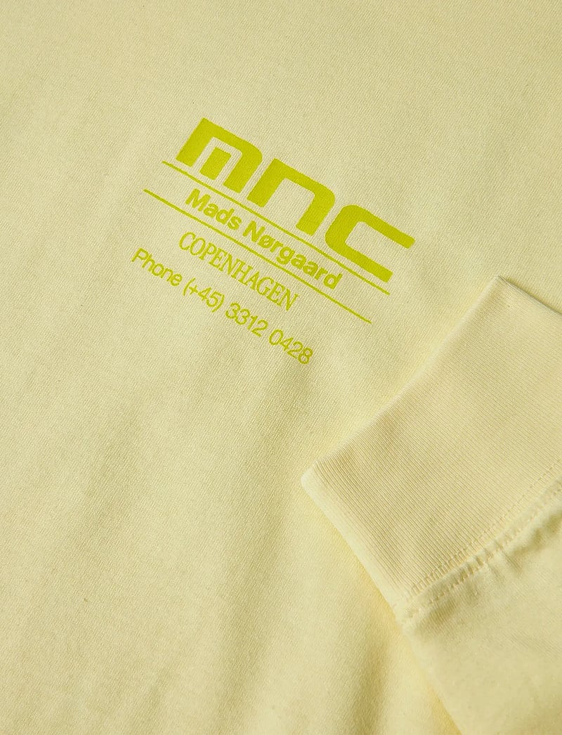 Mads Nørgaard - Cotton Jersey Frode MNC Tee LS - langærmede t-shirts - tender yellow - 2