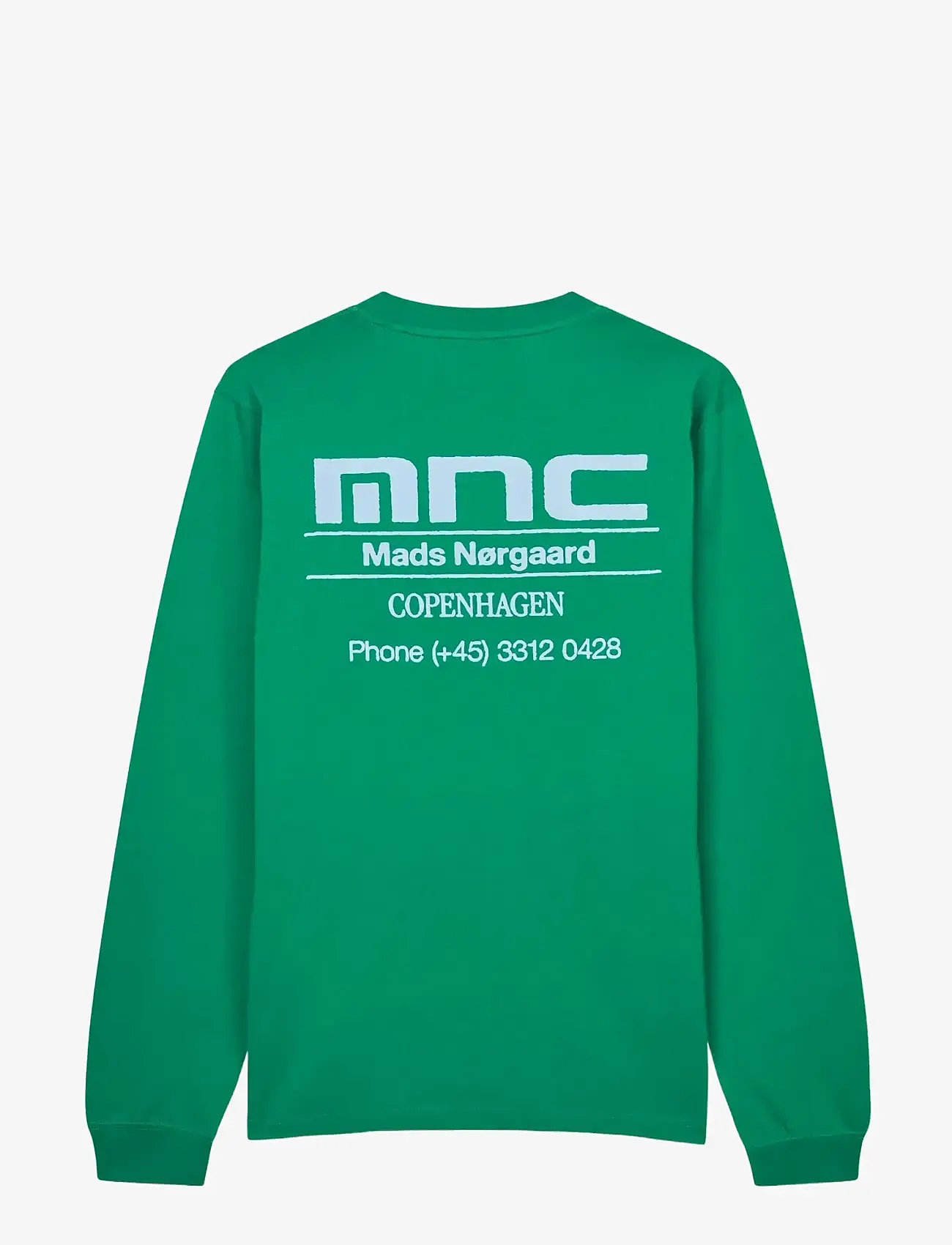 Mads Nørgaard - Cotton Jersey Frode MNC Tee LS - long-sleeved t-shirts - verdant green - 1
