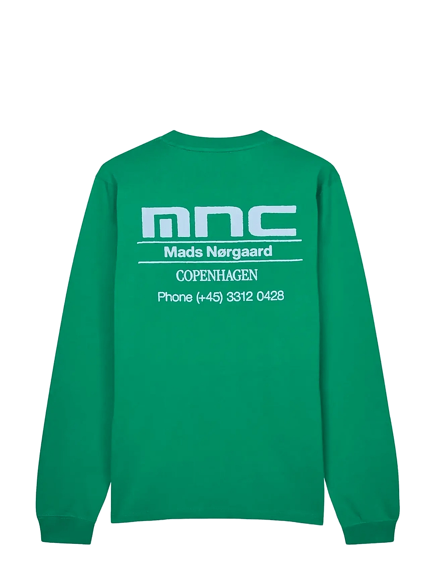 Mads Nørgaard - Cotton Jersey Frode MNC Tee LS - langærmede t-shirts - verdant green - 1