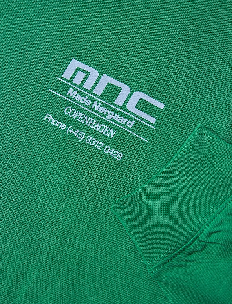 Mads Nørgaard - Cotton Jersey Frode MNC Tee LS - long-sleeved t-shirts - verdant green - 2