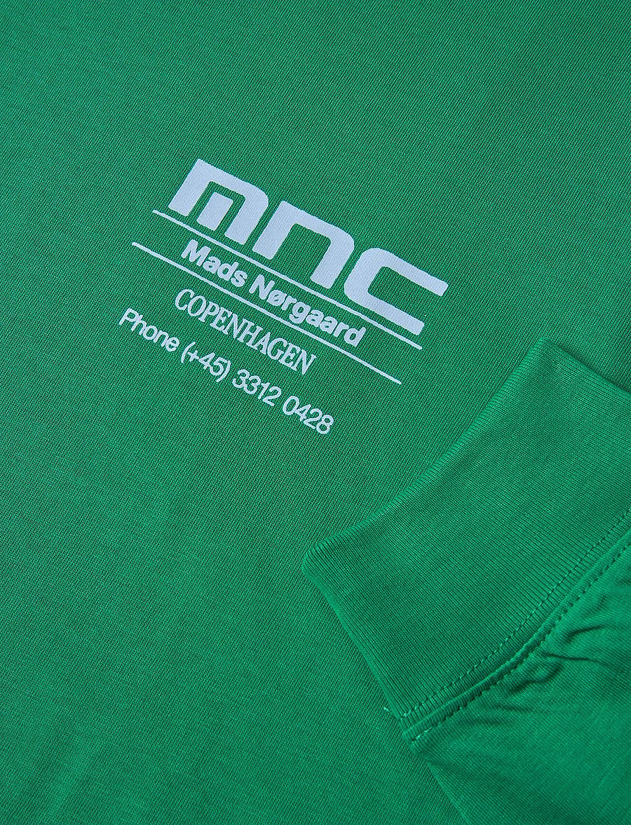Mads Nørgaard - Cotton Jersey Frode MNC Tee LS - langærmede t-shirts - verdant green - 2