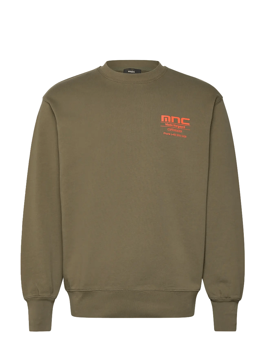 Mads Nørgaard - Compact Cotton MNC Crew - sweatshirts - kalamata - 0