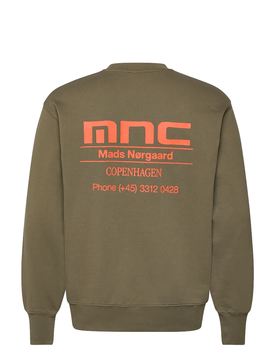Mads Nørgaard - Compact Cotton MNC Crew - sweatshirts - kalamata - 1