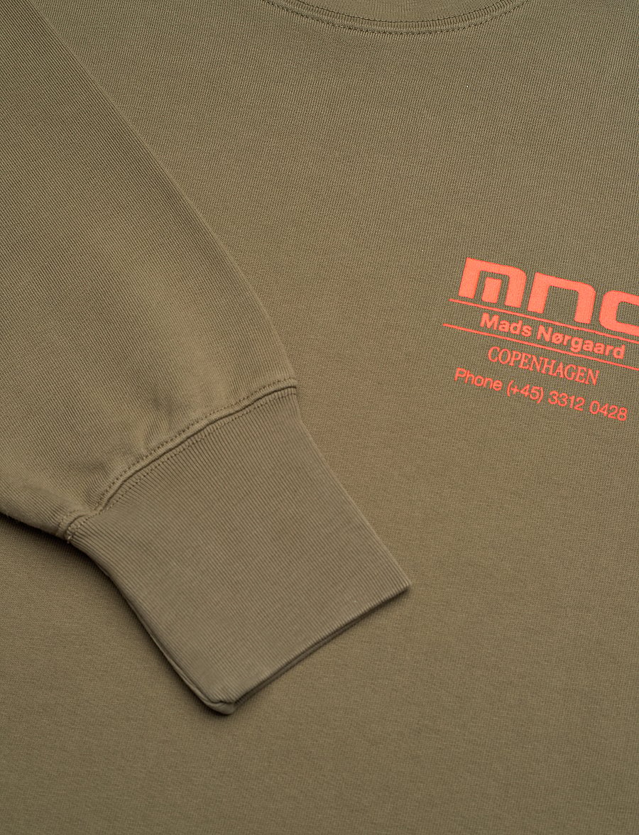 Mads Nørgaard - Compact Cotton MNC Crew - sweatshirts - kalamata - 2