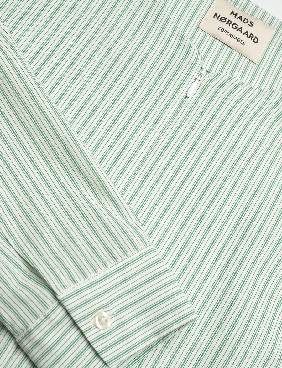 Mads Nørgaard - Poplinda Dana Shirt - blouses à manches longues - pinstripe/verdant green - 2