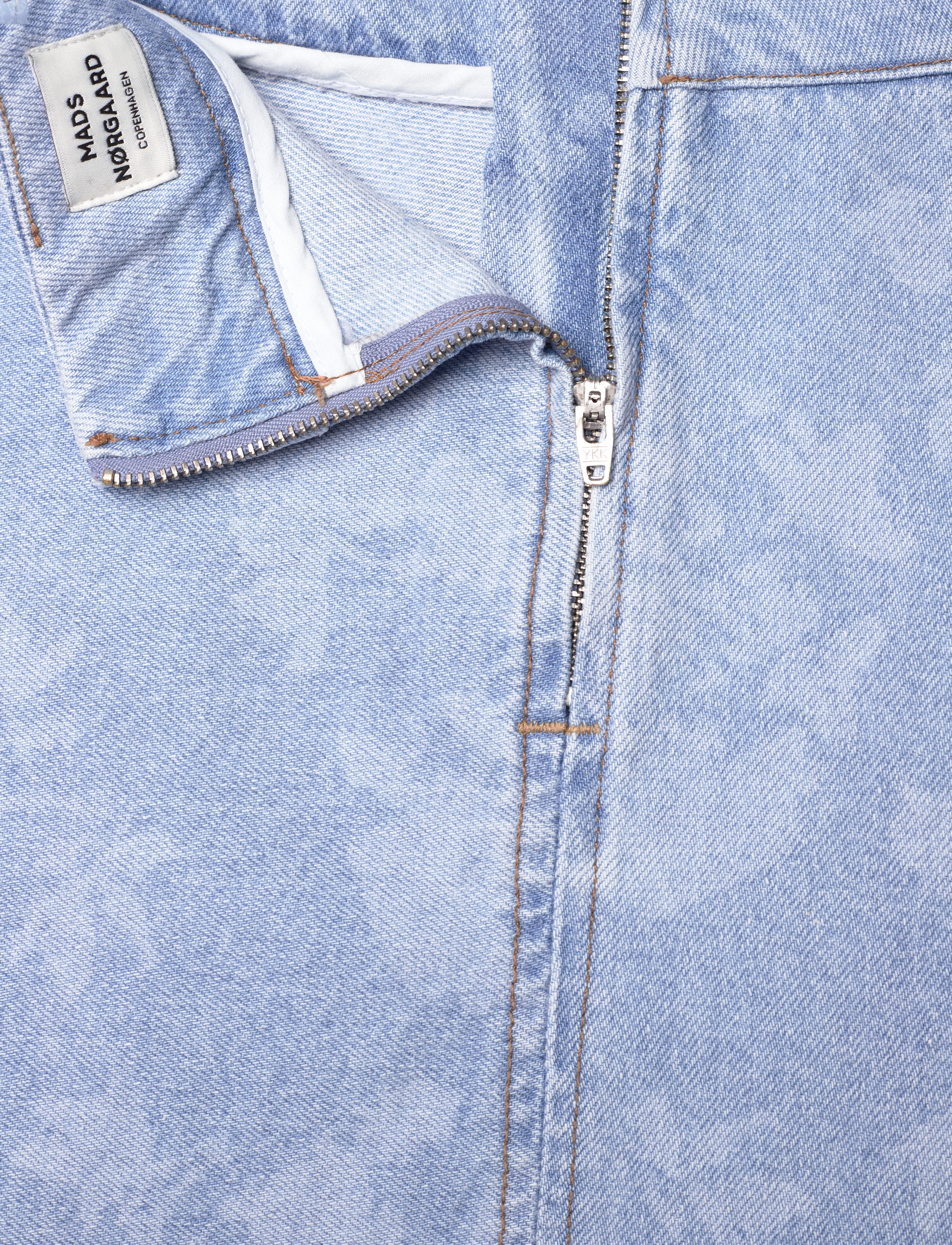 Mads Nørgaard - Art Denim Stelly Skirt - jeansröcke - light denim/ink flower aop - 3