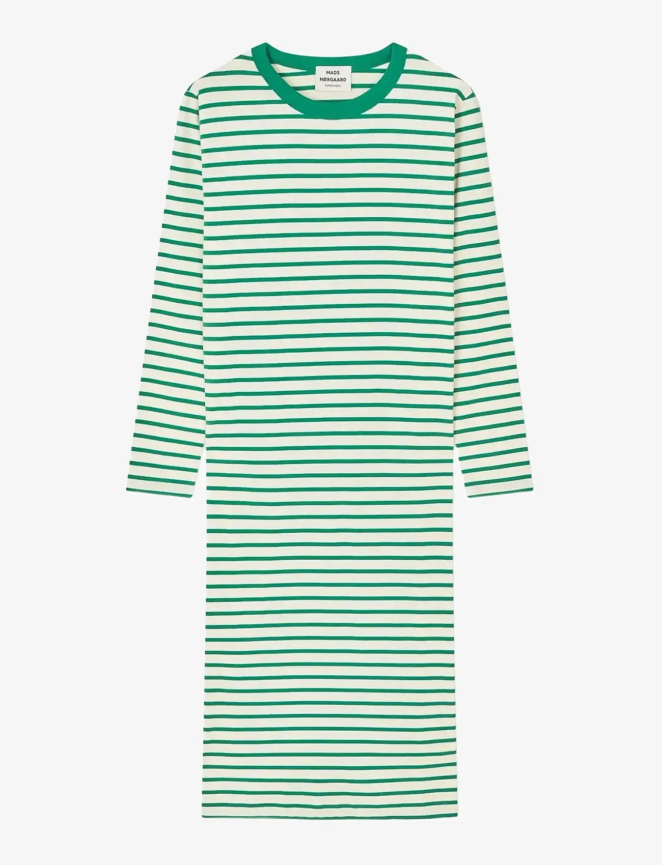 Mads Nørgaard - Soft Single Ella Dress - maxi dresses - vanilla ice/verdant green - 0