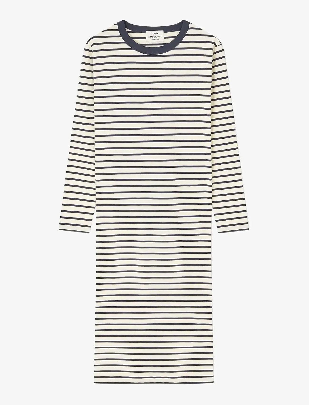 Mads Nørgaard - Soft Single Ella Dress - maksikleidid - vanilla ice/parisian night - 0