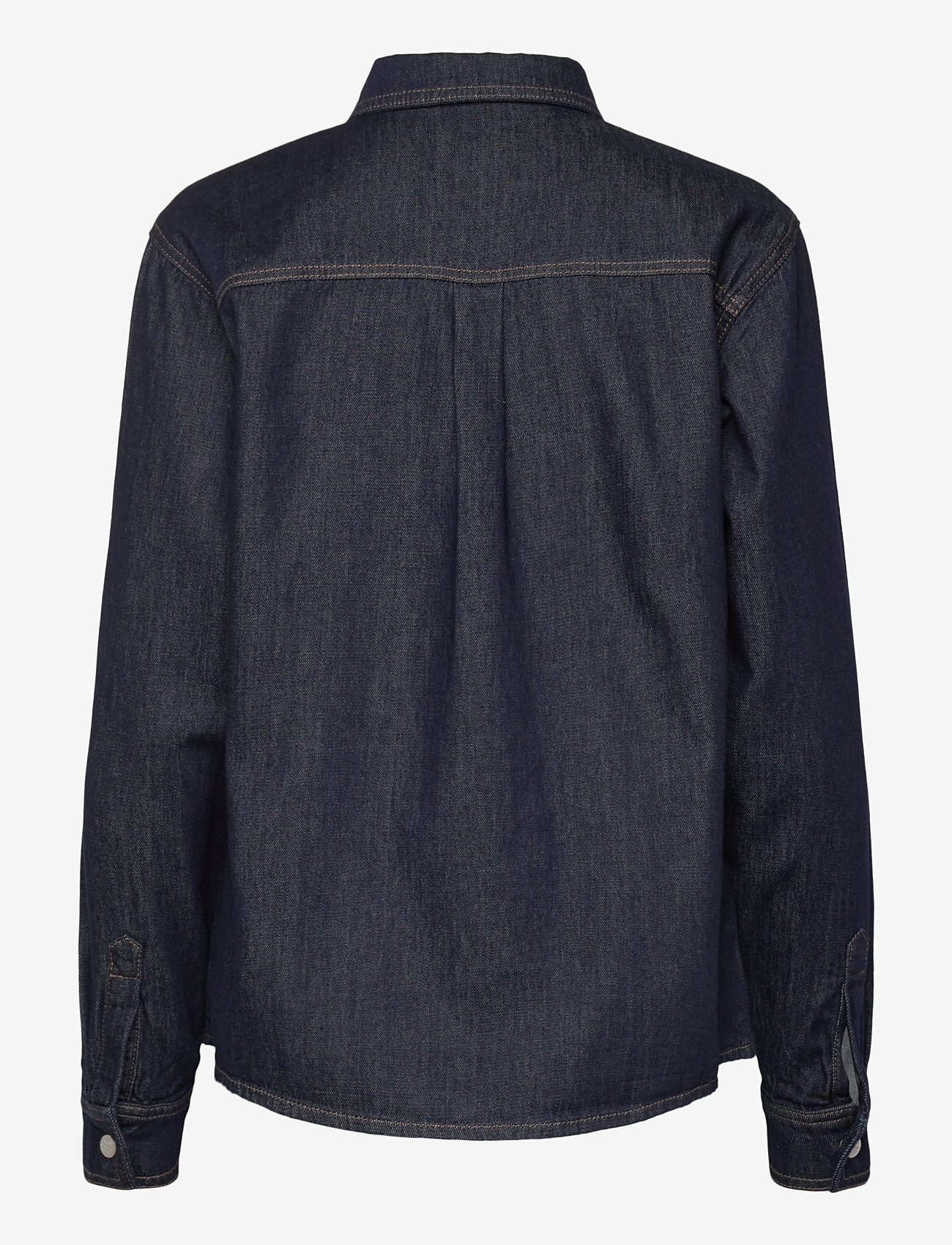 Mads Nørgaard - Cosy Denim Crane Shirt - langärmlige hemden - dark indigo - 1