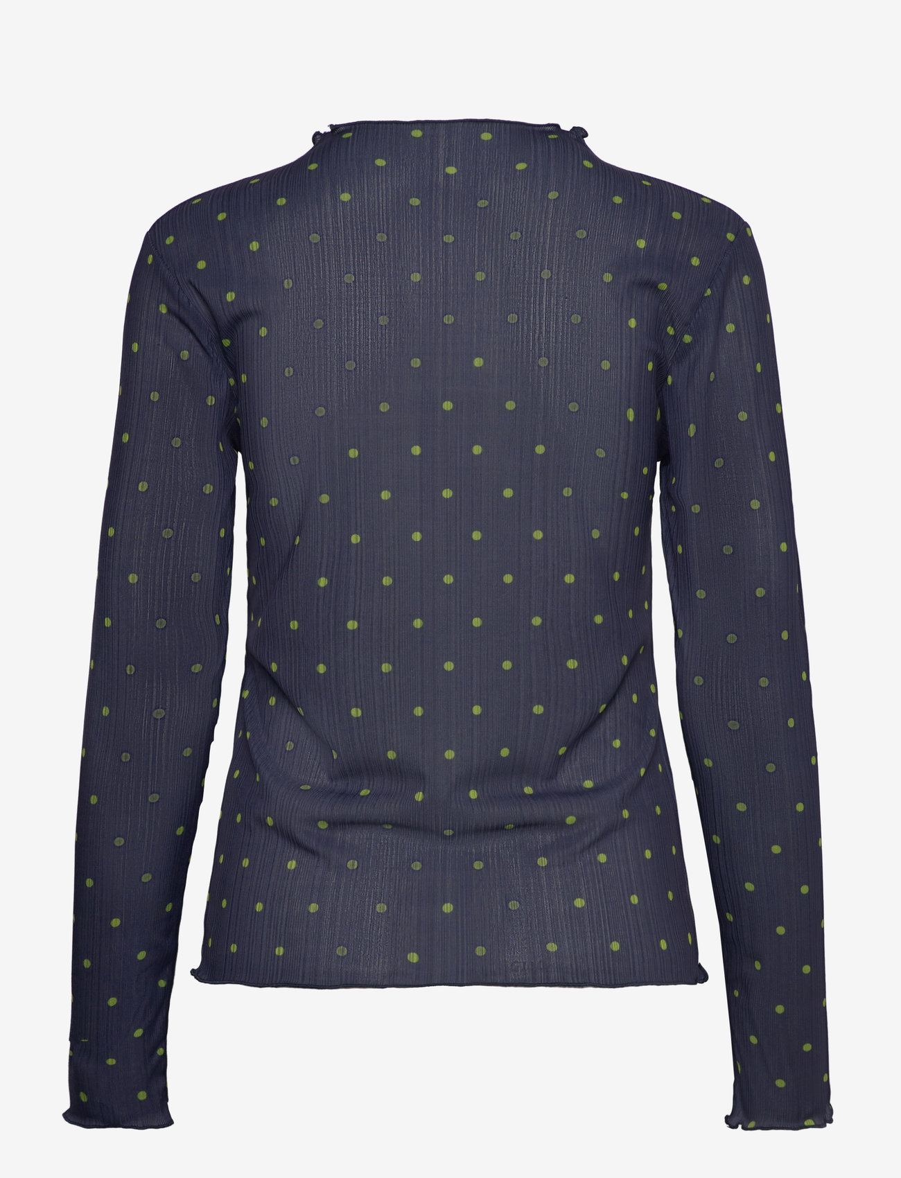 Mads Nørgaard - Fancy Jersey Minnie Top - langærmede toppe - aop dot/parisian night - 1