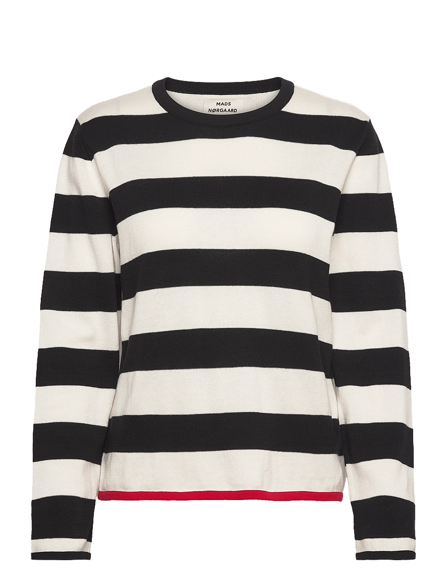 Mads Nørgaard - Tight Cotton Ivy Knit - black/vanilla ice - 0